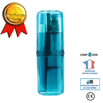 Tasse de lavage de diamant en cristal transparent de costume de voyage, costume de lavage portable de costume de voyage